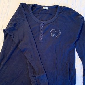 navy ivory ella thermal henley